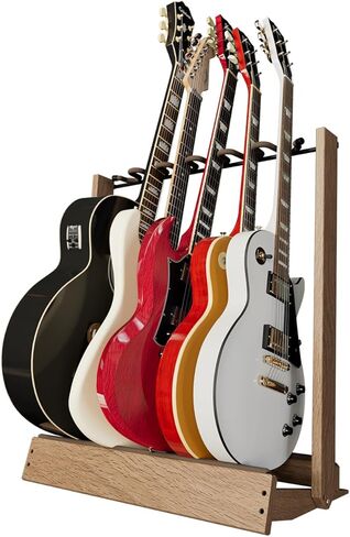 String Swing Guitar Floor Stand Two Pack Holds a Total of 12 Electric or 6 Acoustic Guitars- Hand Welded Steel and Hardwood - Made in The USA (CC34X2) in Kuwait