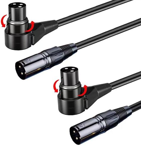 كابل ميكروفون Molan Basics XLR لمكبر الصوت أو نظام PA، جميع الموصلات النحاسية، سترة PVC 6 مم، سلك محمي ممتاز من XLR إلى XLR أسود (1، الطراز A، 3 أقدام) in Kuwait