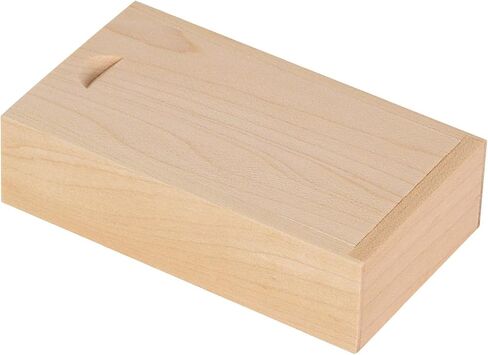 Fire Stone 1 Pcs Small Rectangle Wooden Box with Slide Lid, Natural Wood Container, Crafts DIY/Hobbies/Home Storage Box, for Christmas/Wedding/Party Gift Box -3.66 x 2.12 x 0.98inch (Brown) in Kuwait