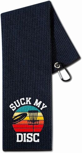 Disc Golf Gifts for Men, Disc Golf Towel, 16"x 24" Microfiber Golf Towel, Black in Saudi Arabia