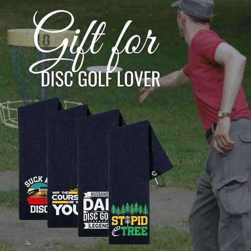 Disc Golf Gifts for Men, Disc Golf Towel, 16"x 24" Microfiber Golf Towel, Black in Saudi Arabia