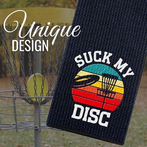 Disc Golf Gifts for Men, Disc Golf Towel, 16"x 24" Microfiber Golf Towel, Black in Saudi Arabia