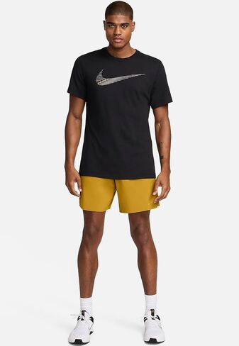 Nike - T-Shirts (Men's and Women's) (US, Alpha, Small, Regular, Regular, Men's - Nike - Black/Yellow (FJ2464-010)) in Saudi Arabia