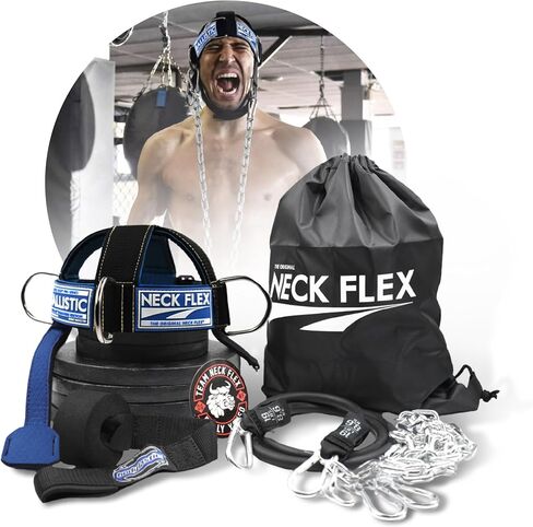Ballistic Series, Neck Harness Trainer Kit, Functional Trainer & Weight Lifting Equipment, Heavy-Duty Head Harness with Chain, Resistance Band, Anchor in Saudi Arabia
