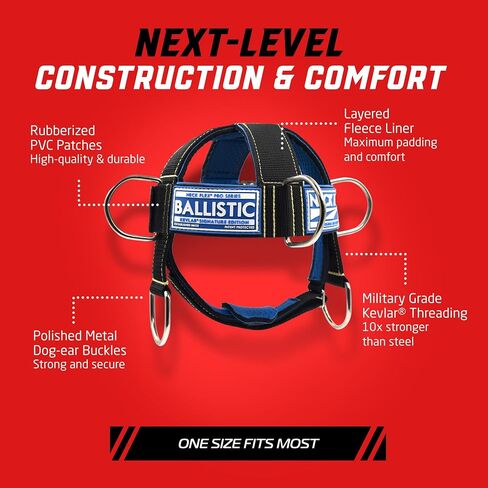 Ballistic Series, Neck Harness Trainer Kit, Functional Trainer & Weight Lifting Equipment, Heavy-Duty Head Harness with Chain, Resistance Band, Anchor in Saudi Arabia