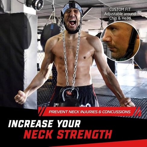 Ballistic Series, Neck Harness Trainer Kit, Functional Trainer & Weight Lifting Equipment, Heavy-Duty Head Harness with Chain, Resistance Band, Anchor in Saudi Arabia