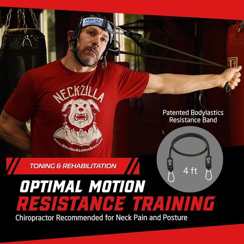 Ballistic Series, Neck Harness Trainer Kit, Functional Trainer & Weight Lifting Equipment, Heavy-Duty Head Harness with Chain, Resistance Band, Anchor in Saudi Arabia