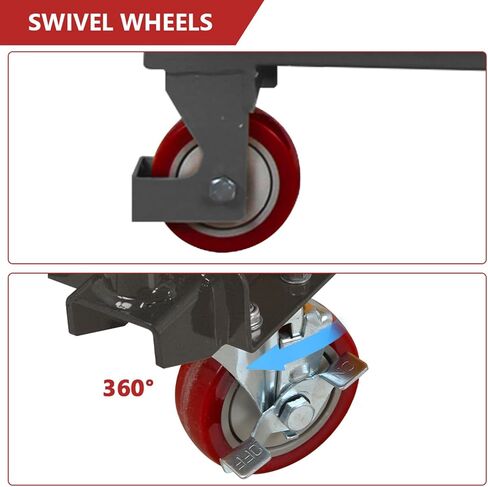 Hydraulic Scissor 500LBS Capacity, Manual Scissor Lift Table w/ 4 Wheels and Foot Pump, Elevating Hydraulic Cart for Material Handling (Black) in Kuwait
