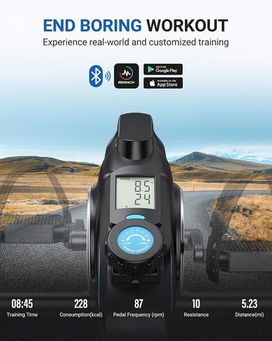 Under Desk Bike Pedal Exerciser, Quiet Magnetic Mini Exercise Bike with MERACH App for Arm, Leg Recovery, Physical Therapy, Smooth Foot Desk Cycle with 2 Resistance Bands & Non-Slip Mat in Kuwait