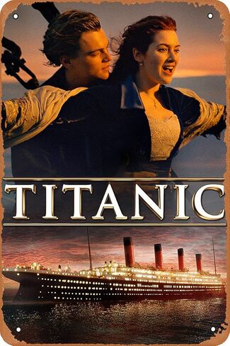 LIQIXI Retro Metal Sign Vintage TIN Sign Movie Titanic Poster for Plaque Cafe Bar Home Wall Decor Art Sign Gift 12 X 8 inch in Saudi Arabia