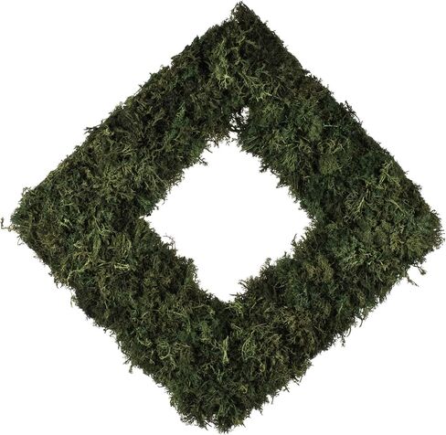 Vickerman Everyday 15.5" Artificial Reindeer Moss Square Wreath - Faux Indoor Greenery Wreath - for Home Or Office Decor in Saudi Arabia