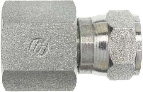 Brennan Industries 6506-04-05 تركيب أنبوب فولاذي مستقيم، 1/4 بوصة - 18 NPTF × 1/2 بوصة -20 خيط SAE، 5/16 بوصة أنثى NPTF × 5/16 بوصة أنثى JIC دوارة in Kuwait