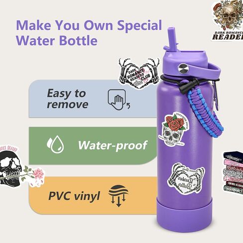 40 oz Insulated Water Bottle with Straw, Stainless Steel Vacuum Thermo Metal Sports Water Bottle Hydro Cup Flask with Spout Lids & DIY Stickers, Cold 48H Hot 24H for Hiking Sport Dark Purple in Saudi Arabia