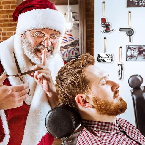 Yookeer 24 Pcs Acrylic Hair Stylist Christmas Ornament Christmas Tree Ornaments Hairdresser Gifts Hair Stylist Gifts Christmas Decoration Car Pendant for Xmas Crafts Decor (3.15 Inches,Hairdresser) in Kuwait