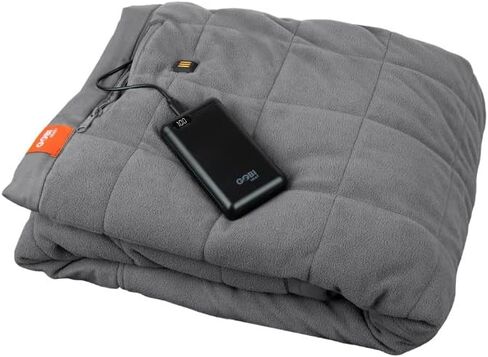 Gobi Heat - Zen Portable Heated Blanket - Portable Battery Operated Heating Blanket - Rechargeable and Versatile 70"x50" Blanket with 3 Heat Settings (Rye) in Saudi Arabia