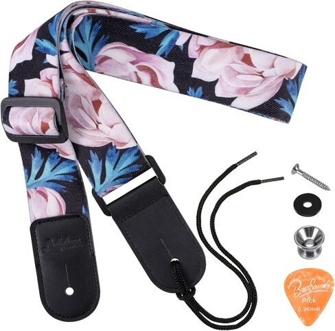 دولبهي حزام قيثارة، احزمة كتف يو كيه قابلة للتعديل بنمط الزهور لحفلات سوبرانو وتينور باريتون اوكيوليلز والمندولين والبانجو (ديزي)، ديزي، عادي in Kuwait