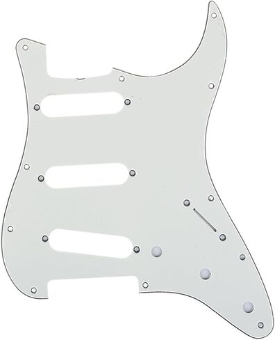 Musiclily Pro 11-Hole 60s 64 Vintage Style Strat SSS Pickguard for American Stratocaster Guitar, 3Ply Mint Green in Kuwait