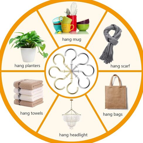 Aylifu Small Screw-in Ceiling Hooks, 100 Pieces Metal Cup Hooks 37mm / 1.45in Wall Hanging Hooks Mug Hooks Holder for Coffee Tea Cups, Plant, Light - Silver and Gold Color in Saudi Arabia