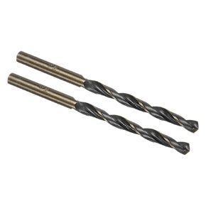 2PCS Twist Drill Bit - [8.5mm / 0.3"] Titanium & Nitride Coated High-Speed Steel Round Shank Jobber Bit Set Black Gold for Metal Wood Plastic Steel Use, 75mm / 3" Blade Length