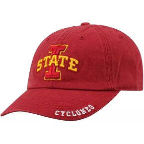 Officially Licensed Iowa State Classic Edition Hat Adjustable Cyclones Team Logo Relaxed Fit Cap (Red)