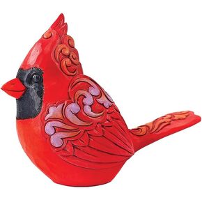 Enesco Jim Shore Heartwood Creek Caring Cardinal from Heaven Bereavement Figurine- Stone Resin Hand Painted Crafted Collectible Decorative Figurines Home Decor Cardinals Memorial Statue, 4.7 Inch