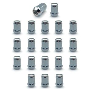 M12x1.5 Lug Nuts 20pcs Chrome Closed End - Compatible with Fusion, Focus, Escape Aftermarket Wheel