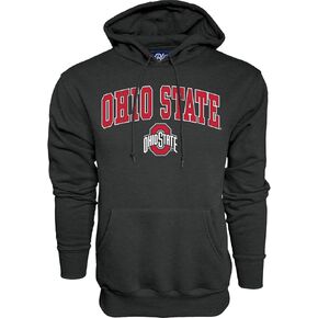 Blue 84 Men's Ohio State Buckeyes Hoodie Dark Heather Arching Over, Ohio State Buckeyes Dark Heather, X-Large