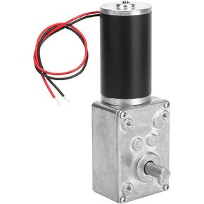 High Dc Motor 12V Worm Gear Motor 12V Worm Motor, High Torsion Speed Reduce Electric Motor Reversible Worm Gear Motor 8Mm Shaft (12V,400Rpm)