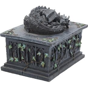 Nemesis Now NOW102 Dragon Tarot Box Black, Resin, 18cm