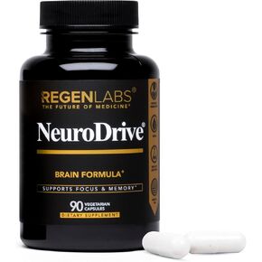 NeuroDrive - Advanced Memory & Focus Supplement for Cognitive Performance - Brain Support with Natural Doctor Approved Ingredients - Boost Concentration & Clarity, Phosphatidylserine - 90 Capsules