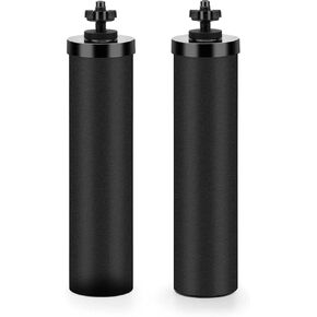 Water Filter Replacement for Berkey, NSF/ANSI 42 Certified Water Filter System Black Activated Carbon Filters Elements Compatible with Berkey® BB9-2® Gravity Filtration System, Pack of 4