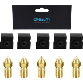 Creality 5 قطع فوهات 0.4 مم و5 قطع جوارب سيليكون لـ Ender 5 S1، أجزاء الطابعة ثلاثية الأبعاد غطاء سيليكون Hotend لـ Ender 5 S1، Ender 7 in Kuwait