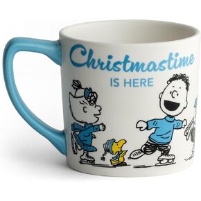 DaySpring - Peanuts - Christmastime is Here Ceramic Mug, 14oz, Blue