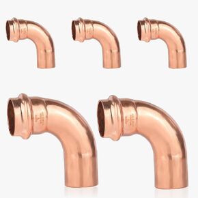 (Pack of 5) EFIELD 1" x 1" Copper Press Fit 90 Degree Street Elbow Fittings For Copper Tube Connection (1-inch)