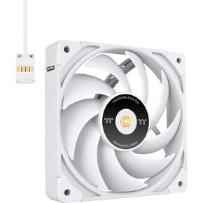 Thermaltake TOUGHFAN EX14 Pro Snow PC Cooling Fan, Magnetic Connection, Swappable Fan Blade, PWM Controlled 500~2000 RPM, Air Flow 119.6 CFM, 140mm Case/Radiator Fan (3 Pack) CL-F172-PL14WT-A