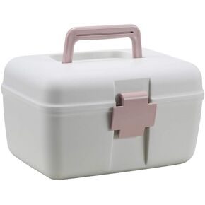 Newooh First Aid Kit 2-Layer Medicine Box Portable Emergency Medicine Box for Home Office