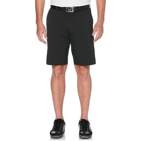 Callaway Men’s Performance Flat Front Short with Active Flex Waistband, Caviar, 40W x 9 inch Inseam