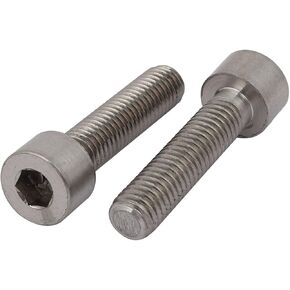 uxcell 2 Pcs M8x35mm Thread Hex Socket Drive Cap Head Titanium Screw