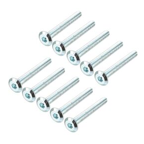 uxcell M6x50mm Furniture Bolts Hex Socket Screws Fastener Zinc Plated 10pcs