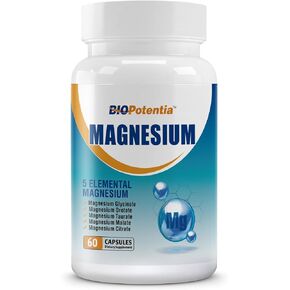 Magnesium Breakthrough Supplement - Has 5 Forms of Magnesium: Glycinate, Orotate,Taurate,Malate, Citrate- Support Stress Relief, Sleep, Heart Health, Nerves, Muscles, and Metabolism - 60 Capsules