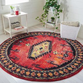 SAFAVIEH Vintage Hamadan Collection Runner Rug - 2'3" x 8', Red & Black, Traditional Oriental Design, Non-Shedding & Easy Care, Ideal for High Traffic Areas in Living Room, Bedroom (VTH251Q) in Saudi Arabia