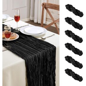 Beige Cheesecloth Table Runner 10FT Boho Gauze Table Runner 35x120 Inch Long Rustic Sheer Runner for Wedding Bridal Baby Shower Birthday Party Table Decor Thanksgiving Christmas Decorations