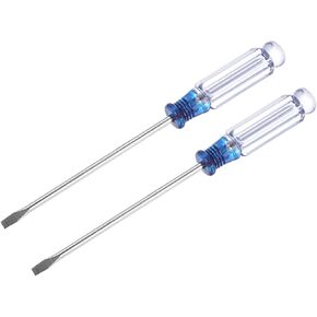 uxcell Mini Slotted Screwdriver, 3.0mm Flat Head 127mm Length for Small Appliances Repair, 2 Pcs