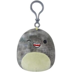 Squishmallows Official Kellytoy 3.5 Inch Clip On Bag Keychain Backpack Clips Collectible Pillow Animal (Xander T-Rex Dinosaur)