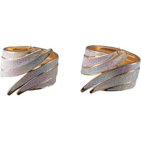Set of 2 Pcs Wing Shape Decorative Curtain Tiebacks for Home, Office, Bedroom Drapes Window Decoration, Shiny Metal Spring Drapery Holdbacks No Install Elastic Curtain Hooks.