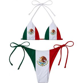 Mexico Flag Women Micro Sexy Bikini