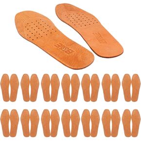 16-Pairs Magic Absorbent Ultra Thin Pigskin Leather Insoles for Stinky Feet-Foot and Shoe Odor Inserts for Women and Men's Shoes-Cinnamon Inserts and Flats for Sweaty Feet and Hyperhidrosis