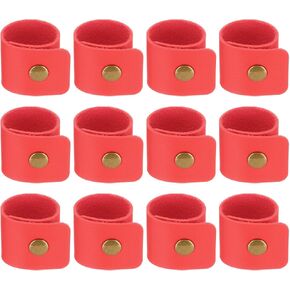 PATIKIL Napkin Rings, 12 Pcs Leather Napkin Rings Rustic Holder for Table Decor Thanksgiving Farmhouse Wedding Fall Banquets Dinner Party Ornaments Classic, Brown