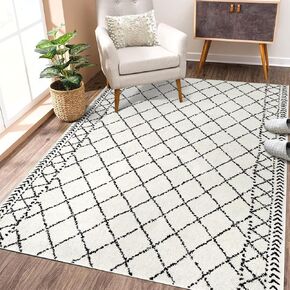 GAOMON Runner Rug 2x6 Geometric Lines Accent Rug Modern Minimalist Entryway Runners Non-Slip Hallway Runners Beige Kitchen Mat Bedroom Bedside Laundry Room Aesthetic Minimalist Rug Beige