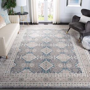 SAFAVIEH Sofia Collection 2'2" x 14' Light Grey/Beige SOF366B Vintage Oriental Distressed Non-Shedding Living Room Bedroom Runner Rug